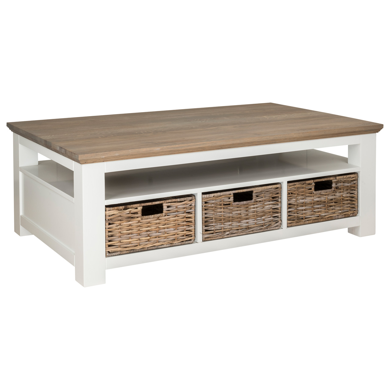 Couchtisch Cardiff 2-Schubladen 3-Körbe (12690) | Salon