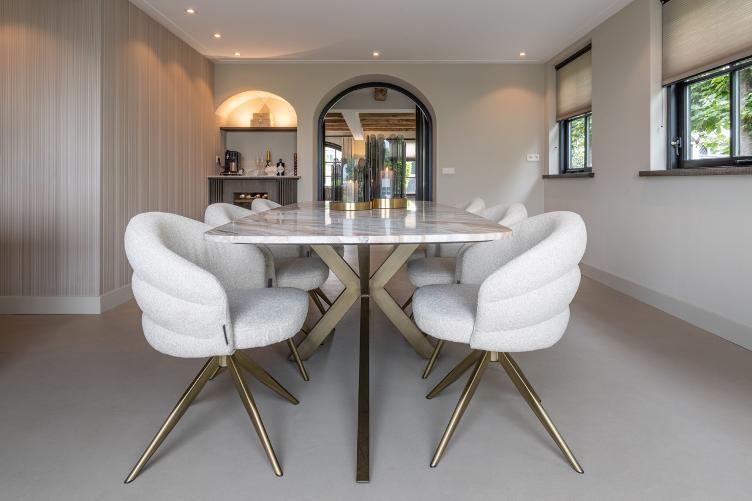 Dining table Bottega Blush beige danish oval 220