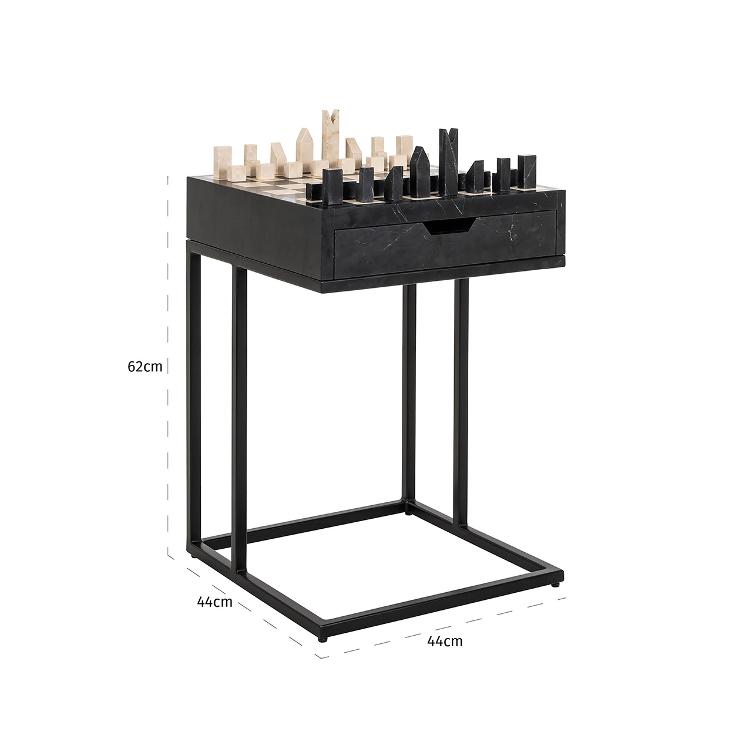 Schachtisch Davos 1 Schublade (Black) - 1