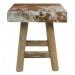 Stool Chalet Cow red brown square