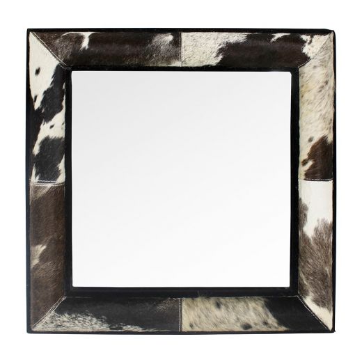 Spiegel viereck kuh schwarz 50x50cm