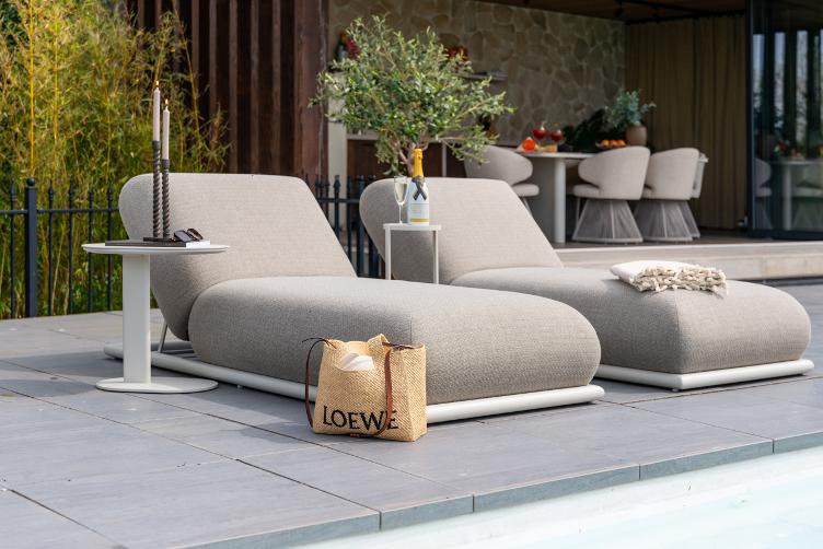 Outdoor daybed Sullivan greige alpine