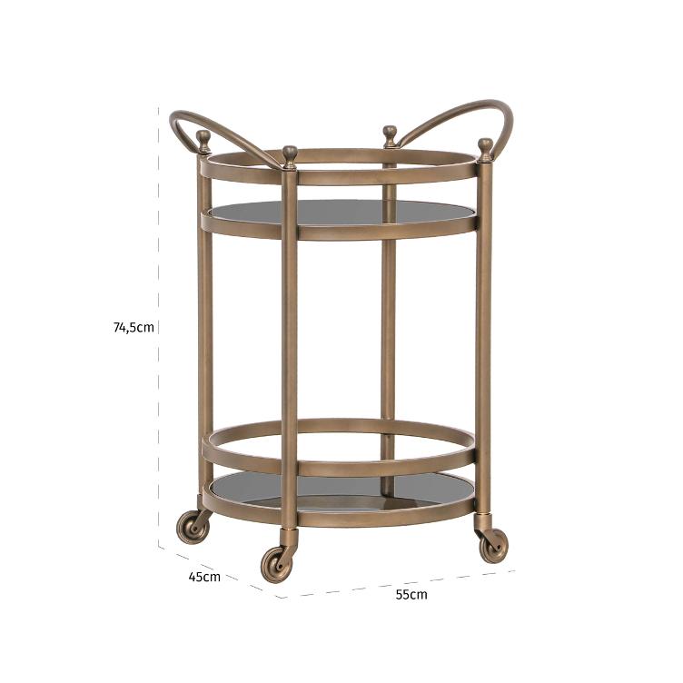 Trolley Hendricks brushed gold