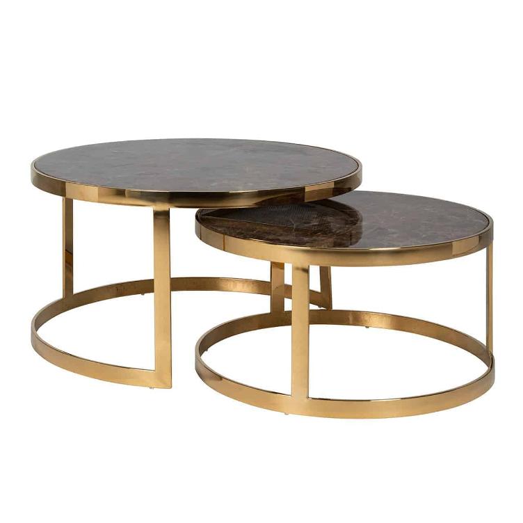 Couchtisch Conrad set von 2 (Gold)