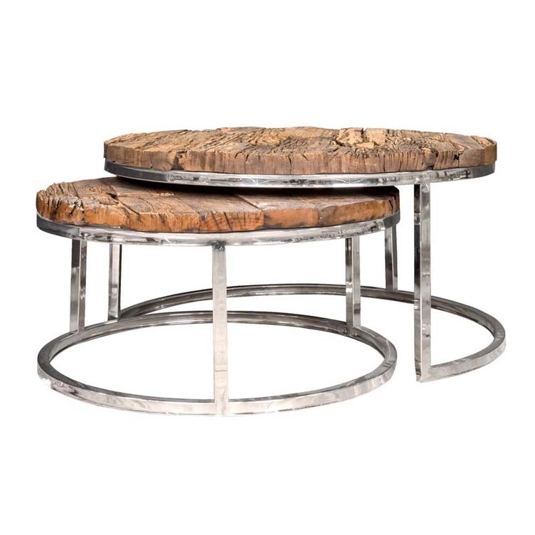 Couchtisch Kensington Salholz mit Edelstahl