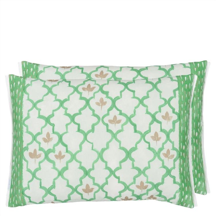 Pergola Trellis Emerald Cotton Kissen 60 X 45 CM