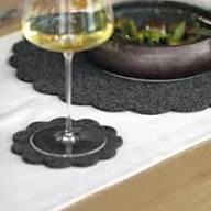 CAPPE Coaster anthracite Set 6 Stück