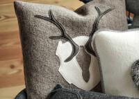 Beigefarbenes Aspen-Kissen 45x45