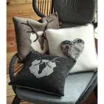 Anthrazitfarbenes Espenkissen 45x45