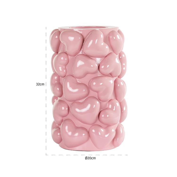 Kerzenhalter Emel Herzen groß (Pink) - 1