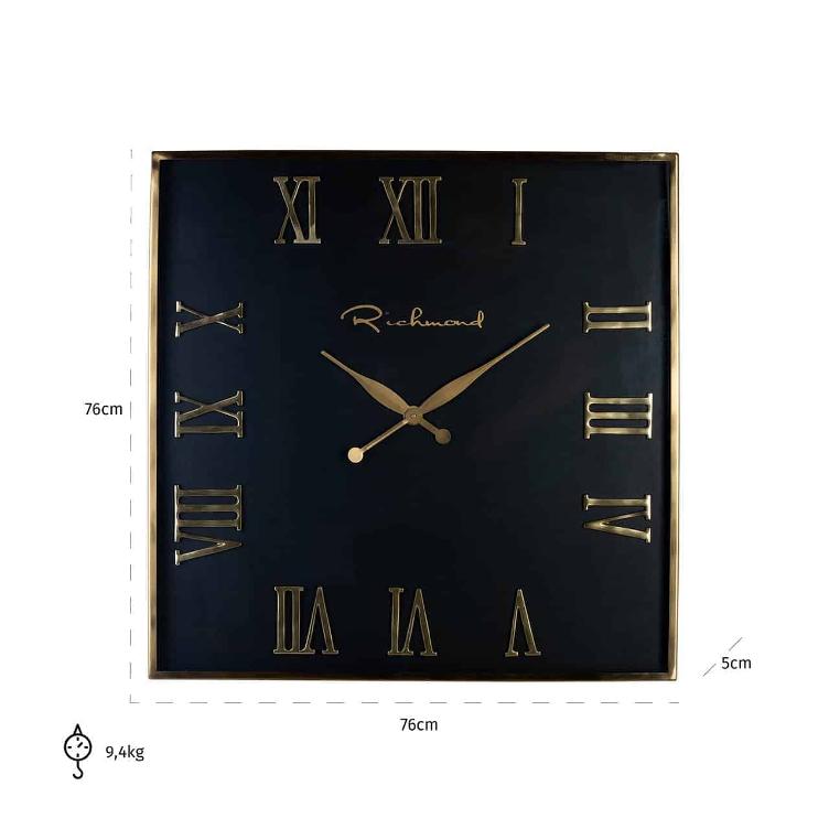 Clock Derial square gold - 1