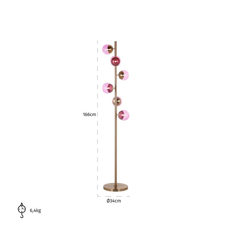 Stehlampe Zola Rosa (Pink) - 1