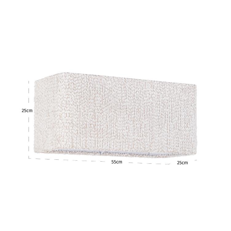 Lampshade Marly lovely cream rectangle large