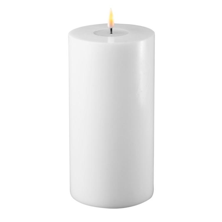 REAL FLAME LED CANDLE H20x 10cm white