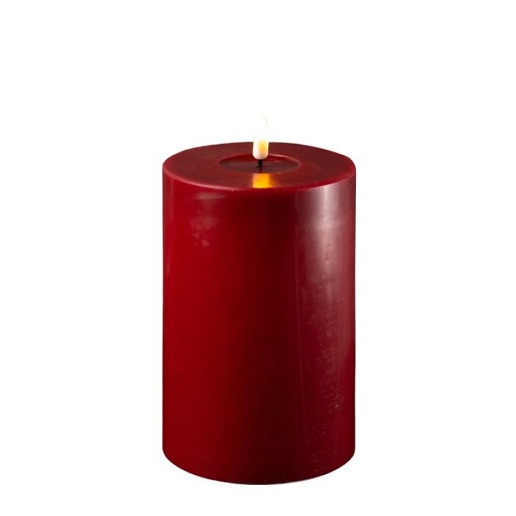 REAL FLAME LED CANDLE H 15 x10 cm bordeaux