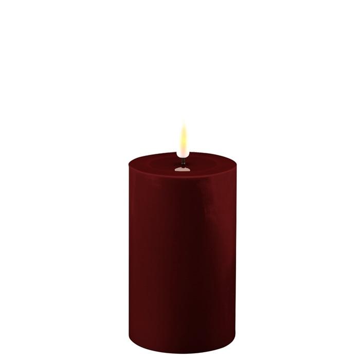 Bourgogne Red LED Candle D: 7,5 * 12,5 cm
