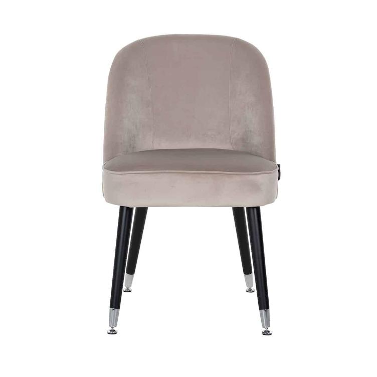 Chair Julius Khaki Velvet, Silver footcap - 2