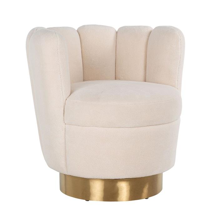 Easy chair Mayfair Faux sheep / Brushed gold - 0
