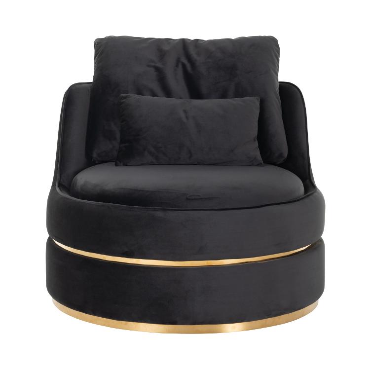 Easy Chair Kylie Antraciet velvet / Brushed gold - 2