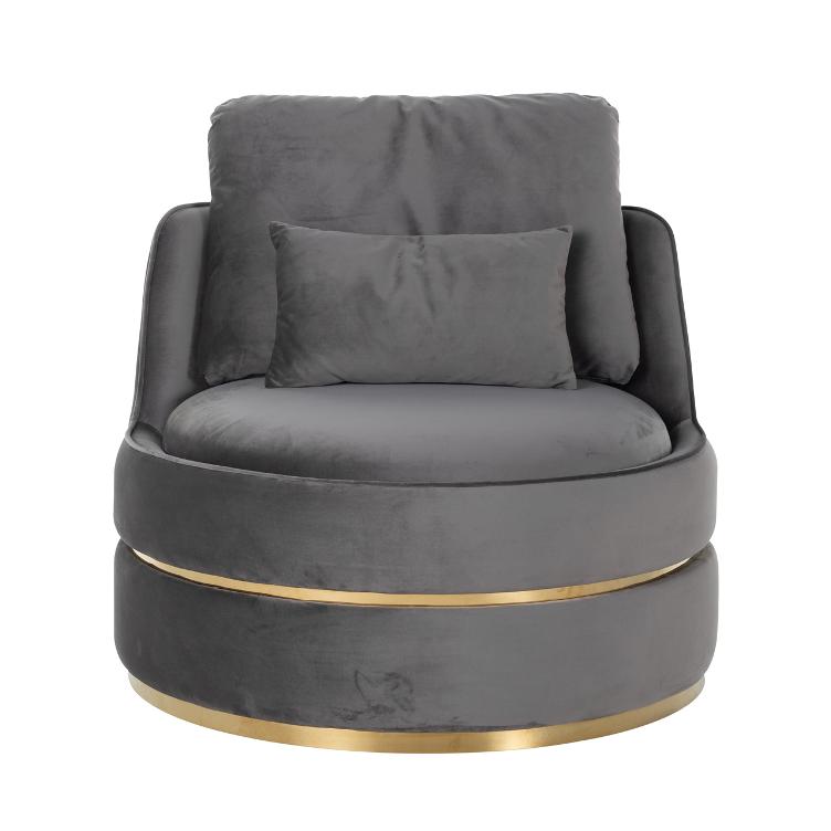 Easy Chair Kylie Stone velvet / Brushed gold - 2