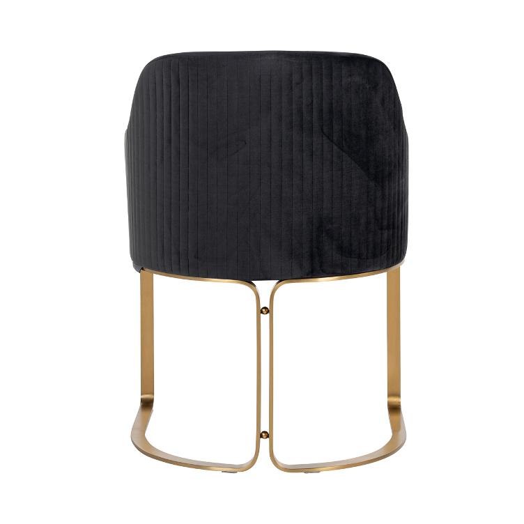 Chair Hadley Antraciet velvet / Brushed gold - 0