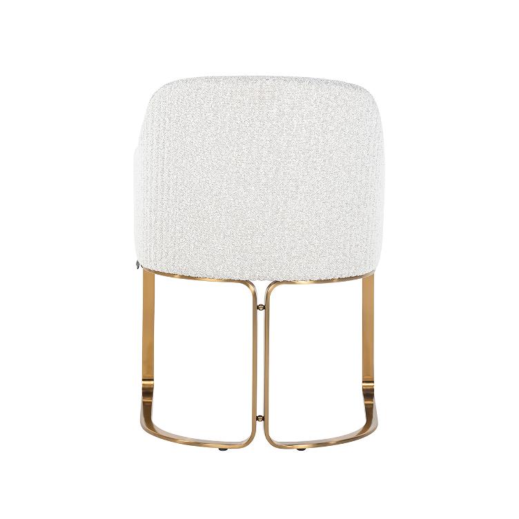 Stuhl Hadley white bouclé / brushed gold fire retardant (FR-Copenhagen 900 Bouclé White) - 2