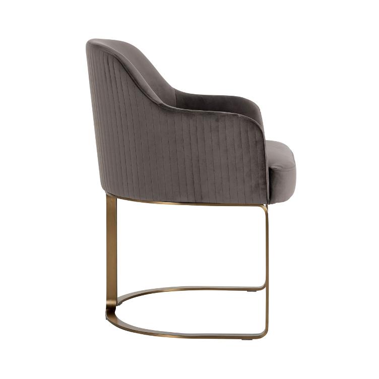Chair Hadley Stone velvet / Brushed gold - 2