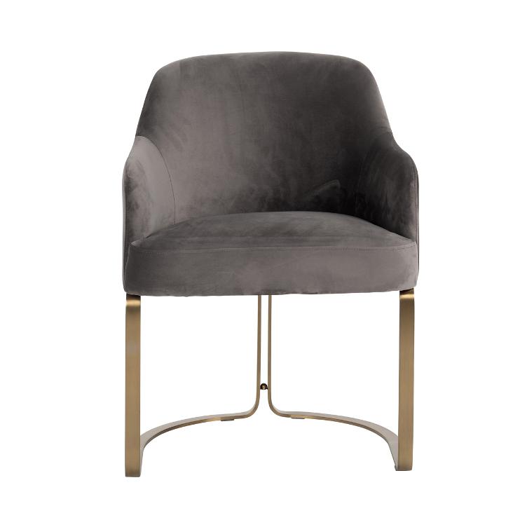 Chair Hadley Stone velvet / Brushed gold - 0