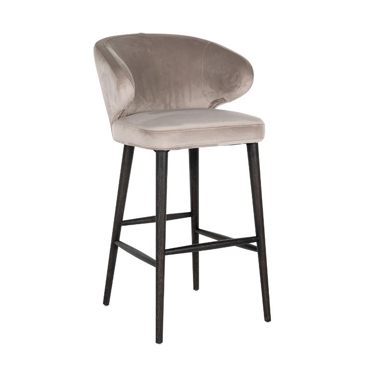 Bar stool Indigo Khaki velvet