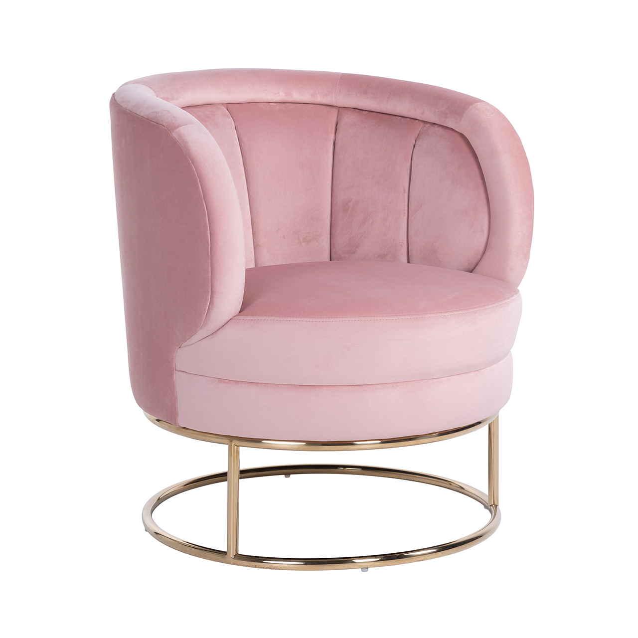 easy chair felicia pink velvet  gold 17680  sofas