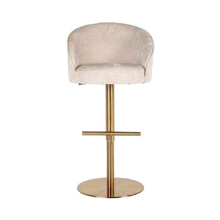 Barstuhl Zabi drehbar white chenille (Bergen 900 white chenille)