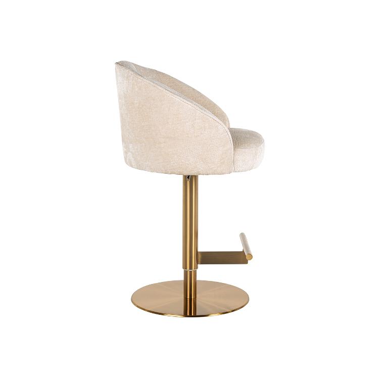 Barstuhl Zabi drehbar white chenille (Bergen 900 white chenille) - 1