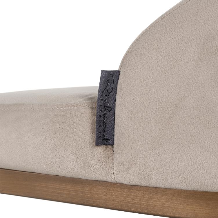 Barstuhl Bolton khaki velvet / brushed gold fire retardant (FR-Quartz 903 Khaki) - 0