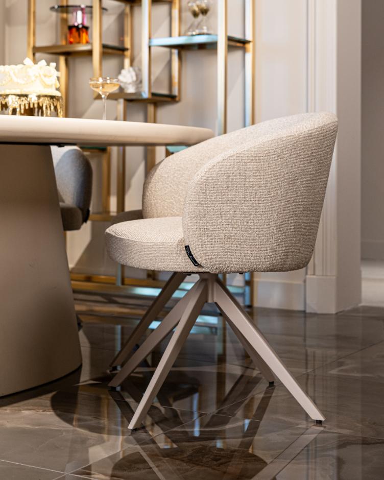 Dining chair Olivia biscotti swivel