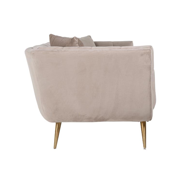 Couch Huxley Khaki velvet / Brushed gold (Quartz Khaki 903) - 0
