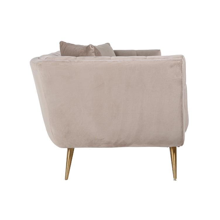Couch Huxley Khaki velvet / Brushed gold (Quartz Khaki 903) - 0