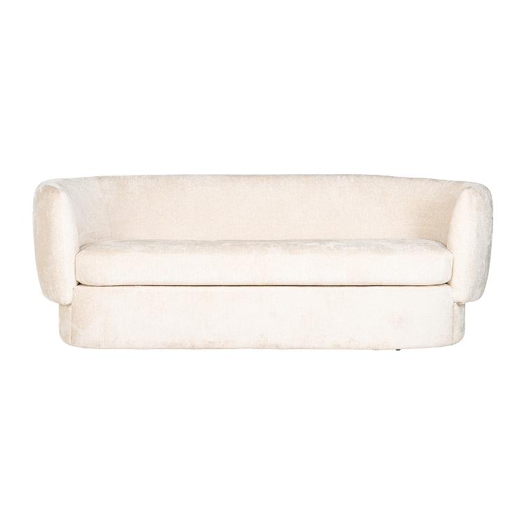 Couch Donatella white chenille fire retardant (FR-Bergen 900 white chenille) - 0