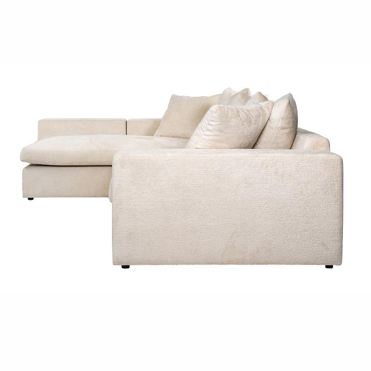 Couch Alcazar 3 Sitzer + Lounge Links/Rechts white chenille (Bergen 900 white chenille) - 3