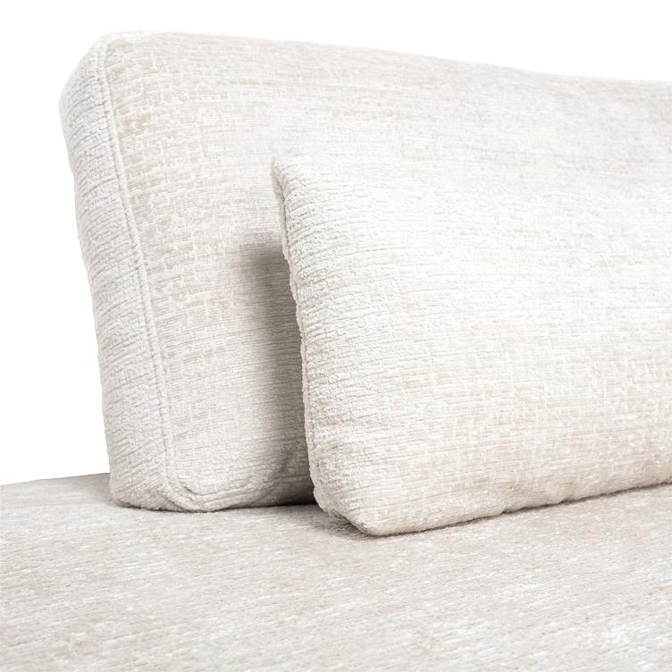 Couch Lund 3 Sitzer + Ottomane links cream fusion (Fusion cream 02) - 0