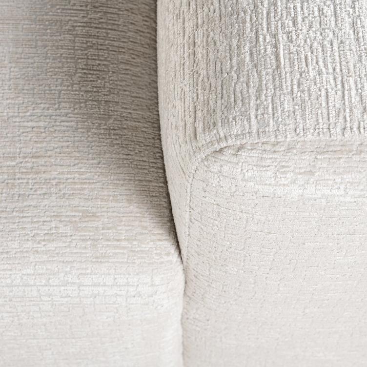 Couch Lund 3 Sitzer + Ottomane links cream fusion (Fusion cream 02) - 1