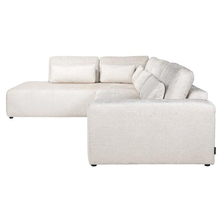 Couch Lund 3 Sitzer + Ottomane links cream fusion (Fusion cream 02) - 2