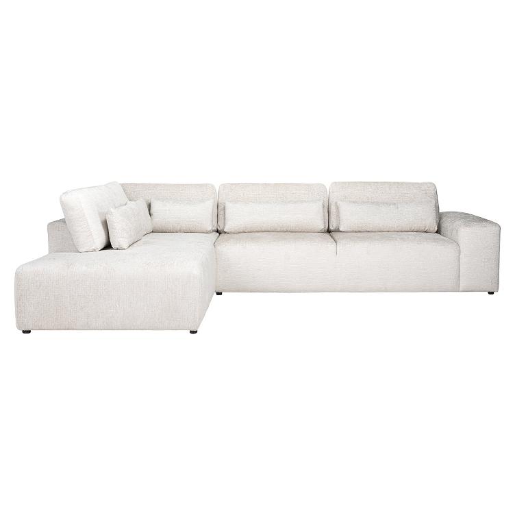 Couch Lund 3 Sitzer + Ottomane links cream fusion (Fusion cream 02) - 3