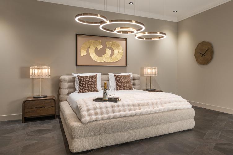 Bed Obidis natural linear 180x210 (mattress size (excl.)) with storage