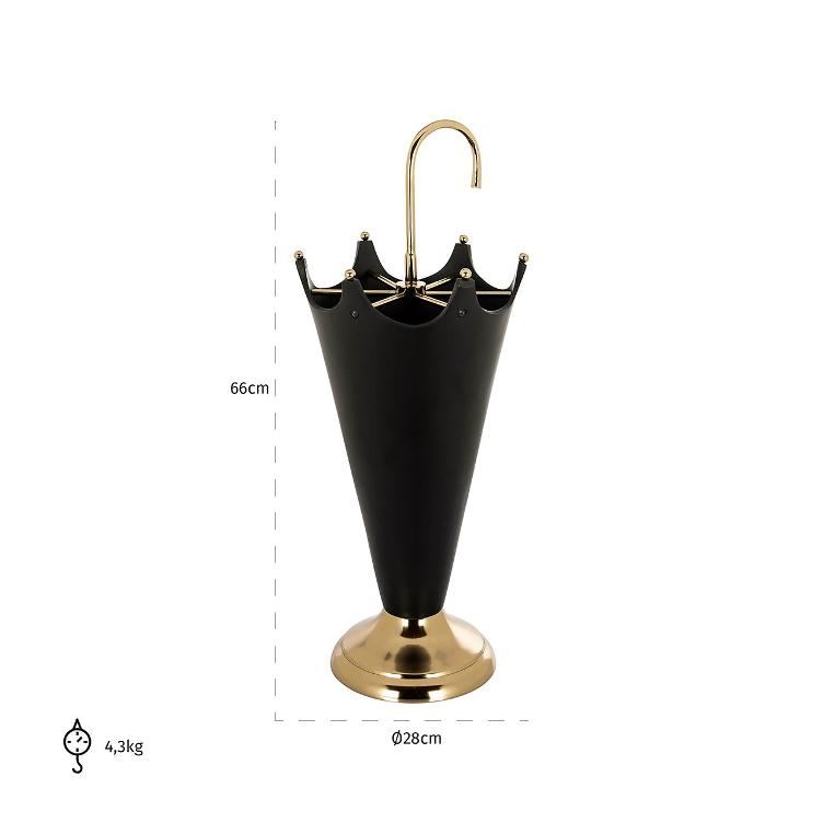 Schirmständer Jytte (Black/gold) - 0