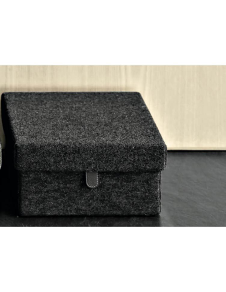 Aufbewahrungsbox aus Wollfilz gris anthracite grossmodell 48x35 H22