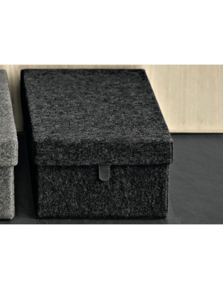 Aufbewahrungsbox aus Wollfilz gris anthracite 30x30 H17