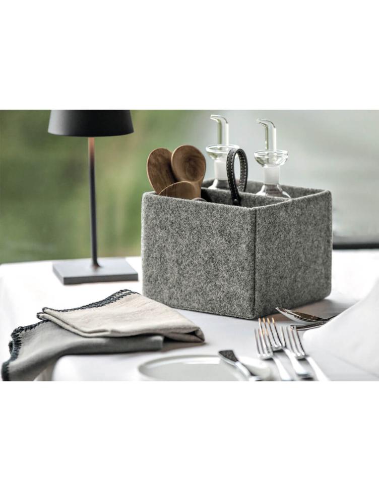 Aufbewahrungskorb aus Wollfilz – Besteckhalter von Catia Luca