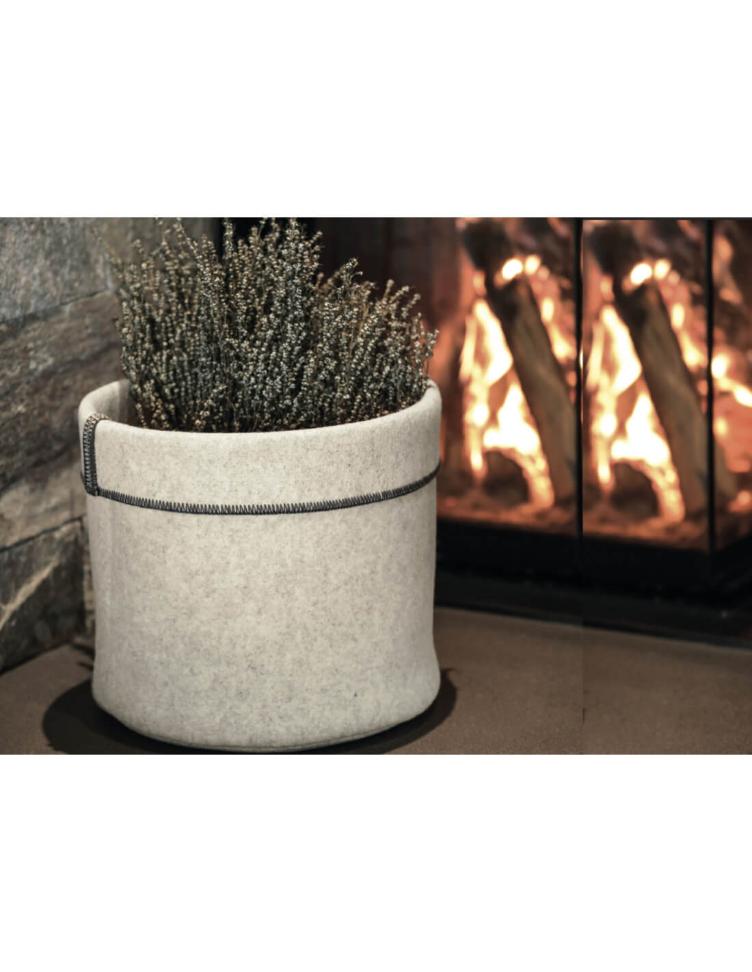 Aufbewahrungskorb aus Wollfilz - Chalet von Catia Luca beige