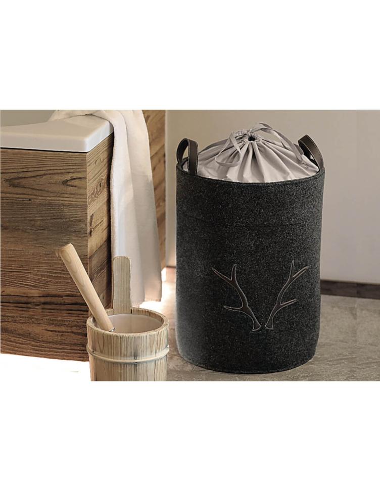 Wäschekorb aus Filz mod. Espe Anthrazit